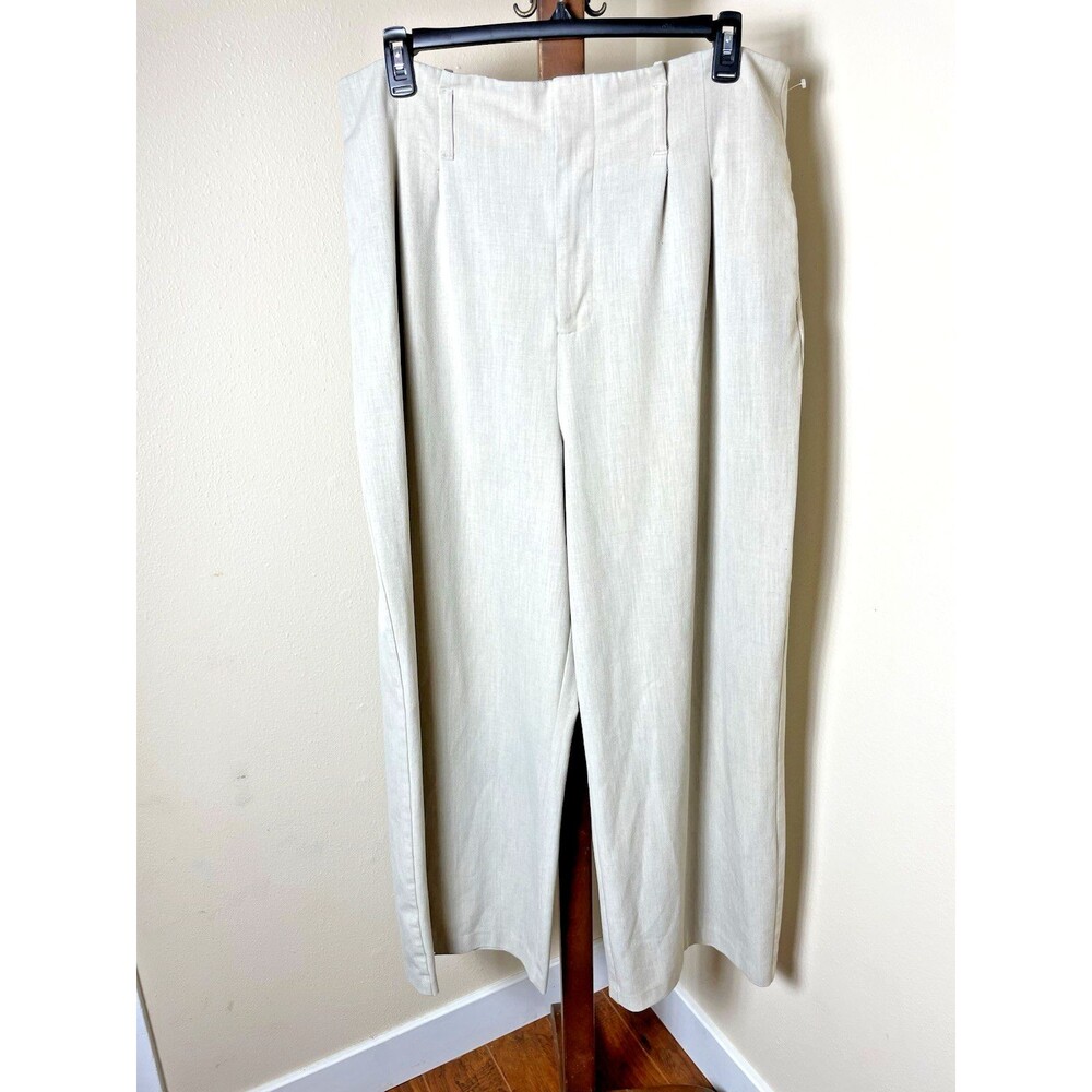 Nine West Woman's Beige Wide-Leg Pants Size XXL